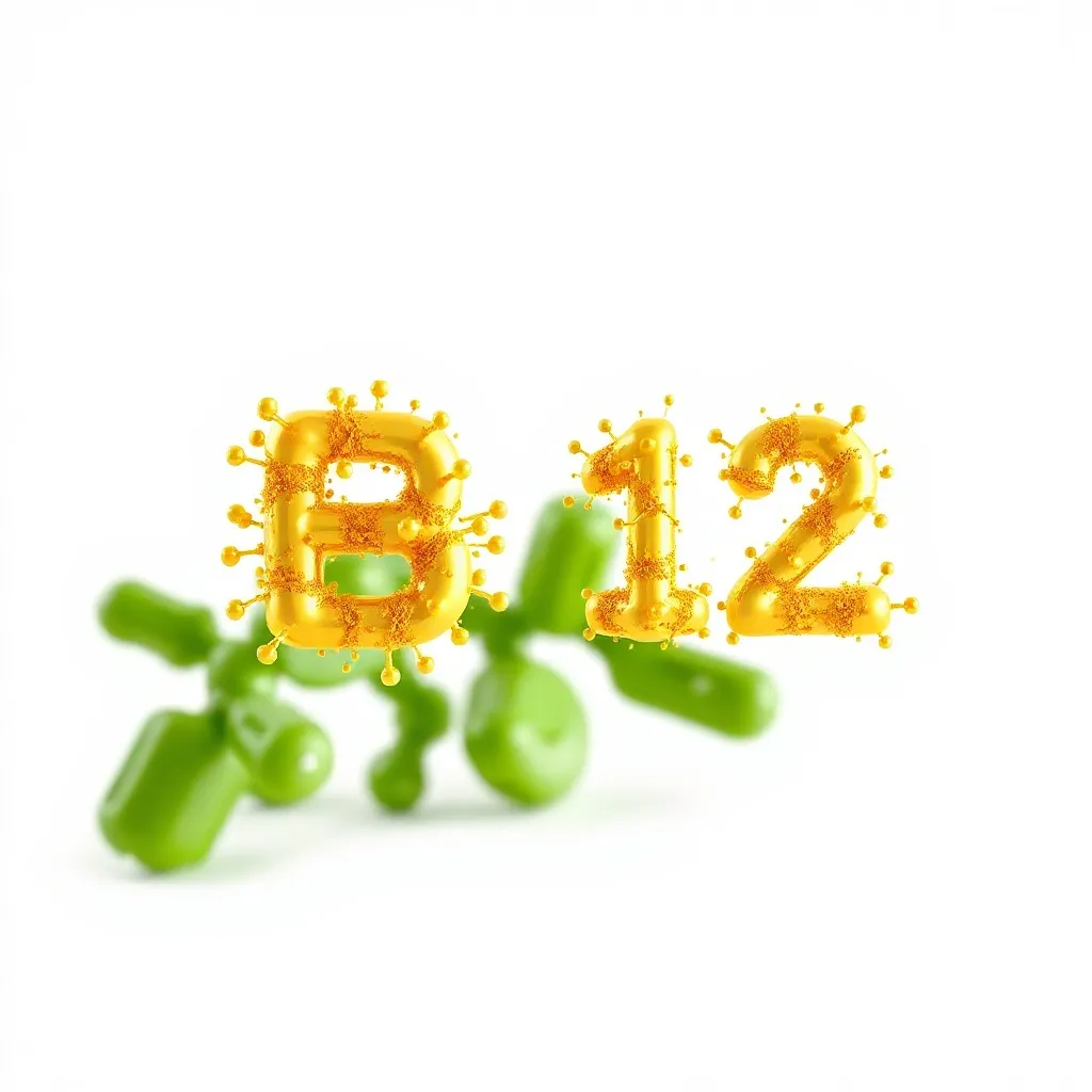 Scientific visualization of vitamin b12 molecular structure,