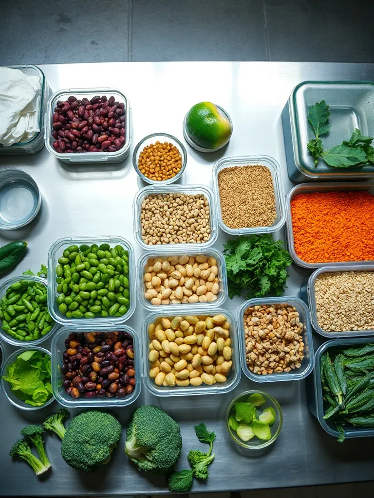 A technical laboratory setup with organized containers of le